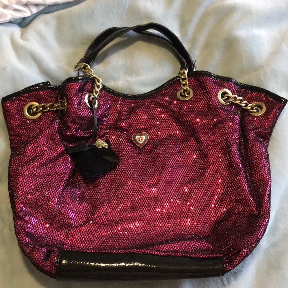 Betsy Johnson Pink Shimmery Purse